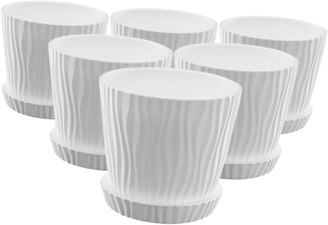 6pcs Decorative Flower Pots Planters for Succulents Indoor Outdoor Garden Pots Balcony Planter Elegant Decorative Plant Containers