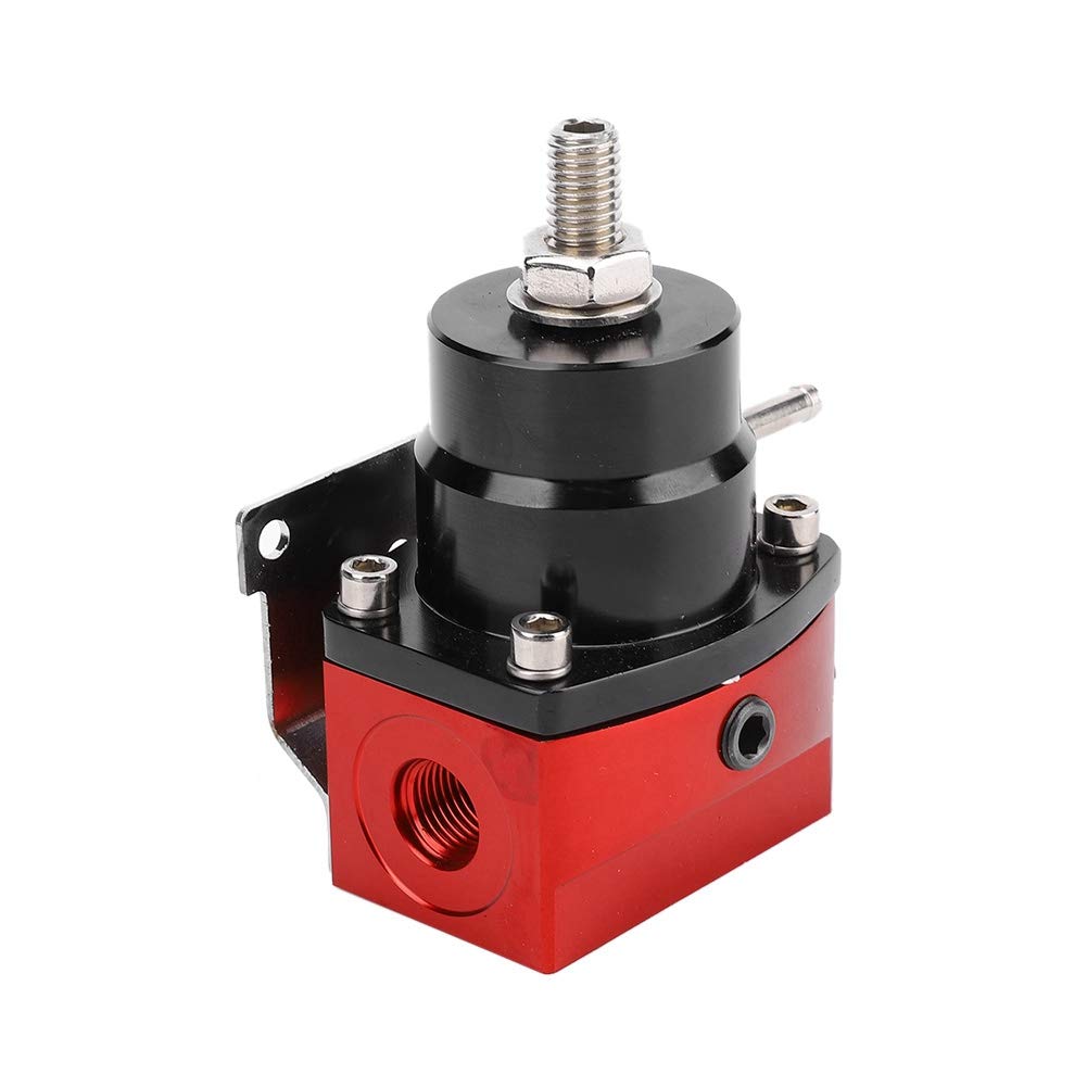 Akozon Uniwersalny Zestaw Regulatora Ciśnienia Paliwa 0-100 Psi ze Wskaźnikiem - Port 6An T6061 Aluminium do Osiągów i Tuningu Samochodów