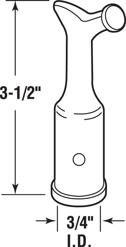 Prime-Line Products H 3662 Haczyk zatrzaskowy do okna pawęży 3/4", biały brąz
