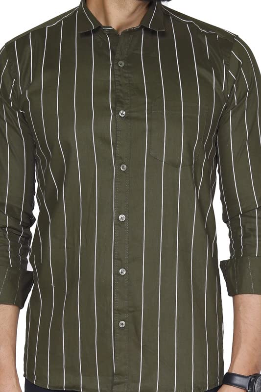 Image of Pure Cotton Solid Slim Fit Semi Casual Shirt for Men's & Boy's (Pack of 1)