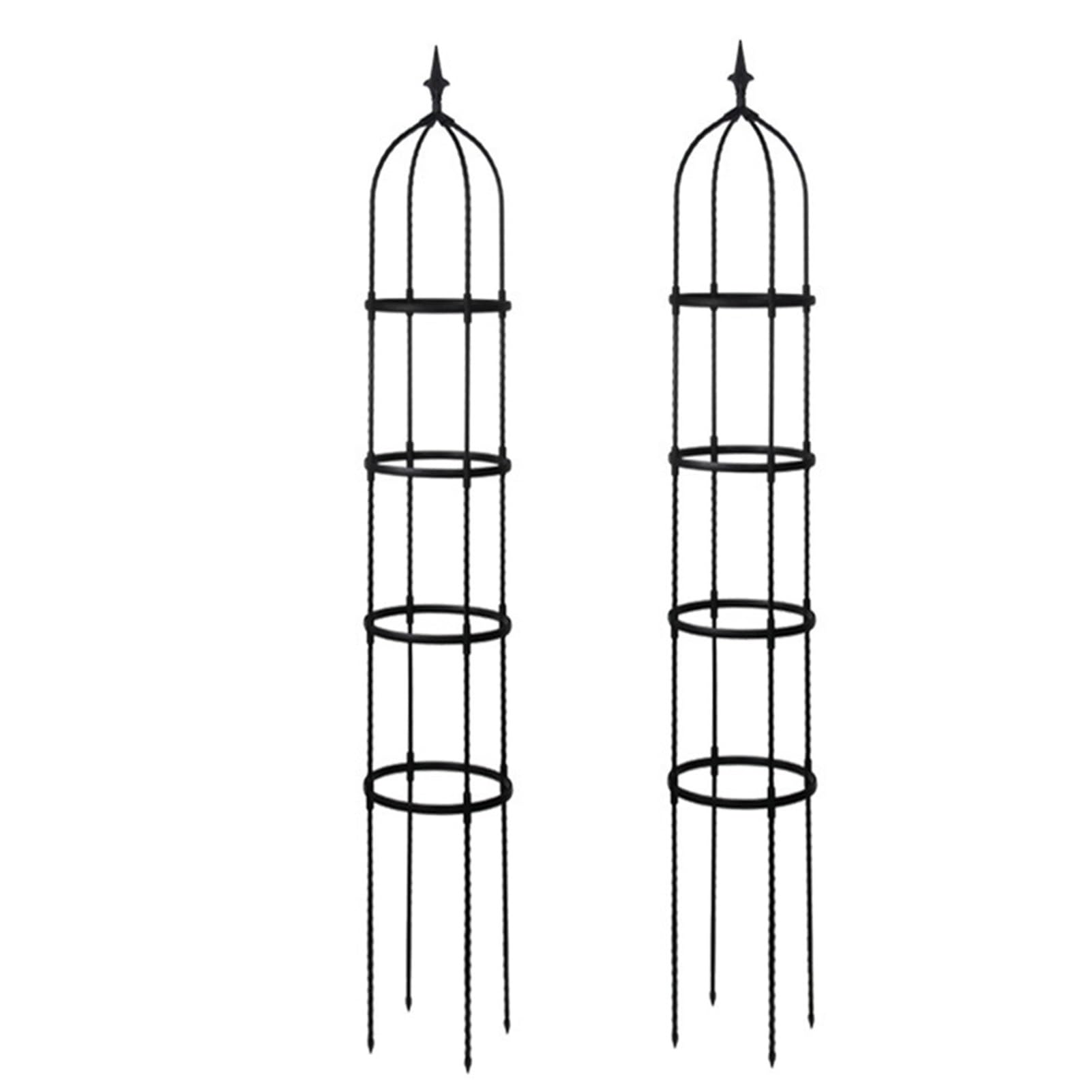 2 ObéLisques Mé Talliques de Jardin pour Treillis Plante Grimpante