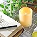 CANDLE CHOICE Waterproof Outdoor Battery Operated Flameless Candles with Timer Realistic Flickering Plastic Fake Electric LED Pillars for Lantern Garden Wedding Christmas Decorations 3”x4” 3 Pack