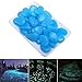 Amagabeli 100 Pcs Glow in the Dark Pebbles for Walkways Décor Glow Stones Rocks for Garden Outdoor Decorative Luminous Pebbles Gravel Fairy Garden Pathway Walkway Fish Tank Aquarium Ornaments in Blue