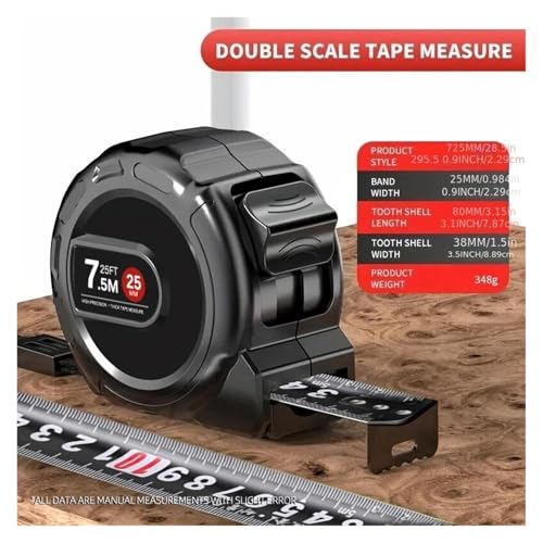 Cinta métrica impermeable de 7.5 m para carpintería miniatura 2