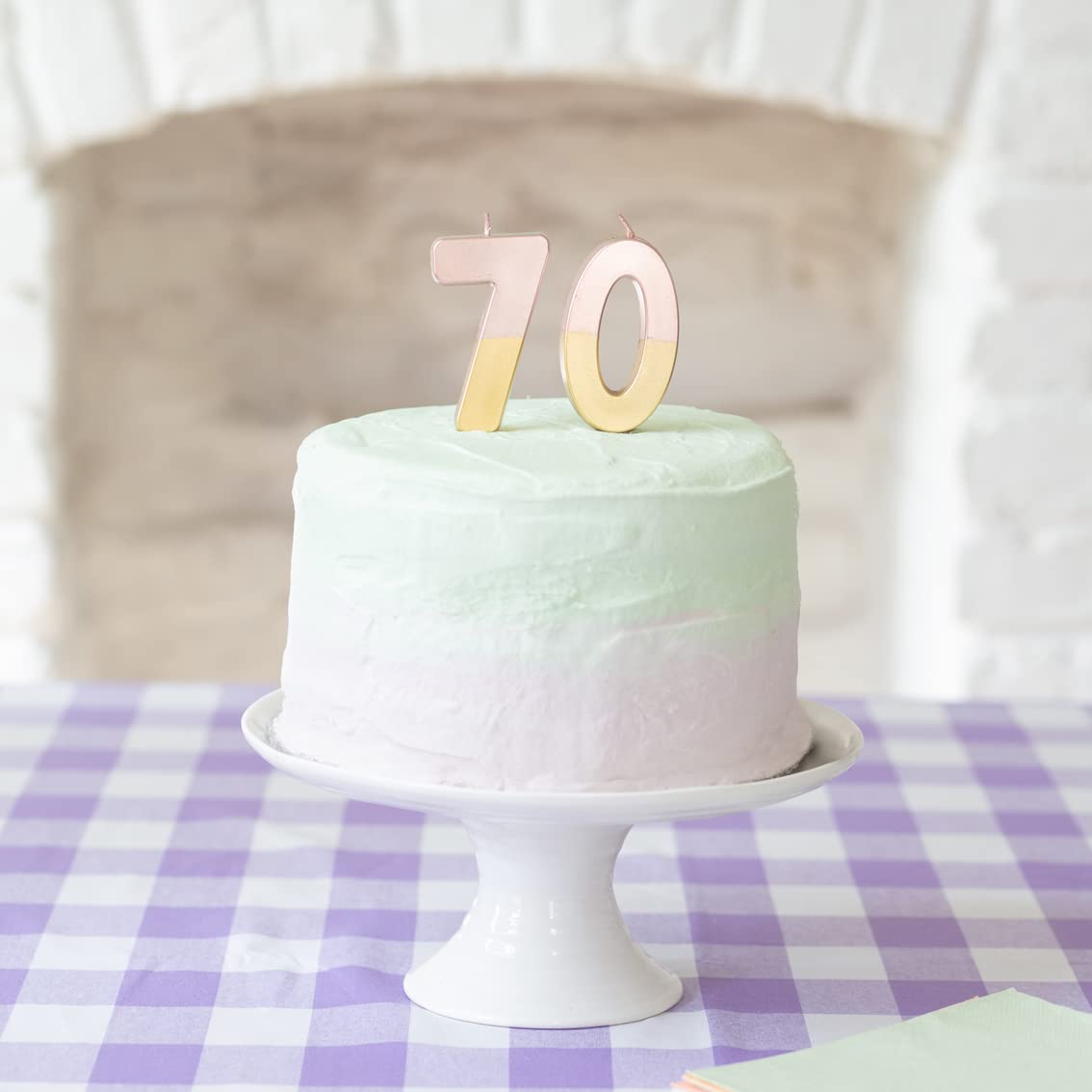 Talking Tables Rose Gold Number 5 Kaars Premium Kwaliteit Roze Verjaardagstaart Topper Decoratie voor Kinderen, Volwassenen, 50e Feest, Verjaardag, Mijlpaal, ROSEGOLD5,8 cm
