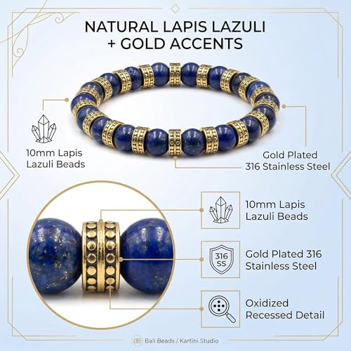 Pulsera de Lapislázuli y Oro para Hombre miniatura 2