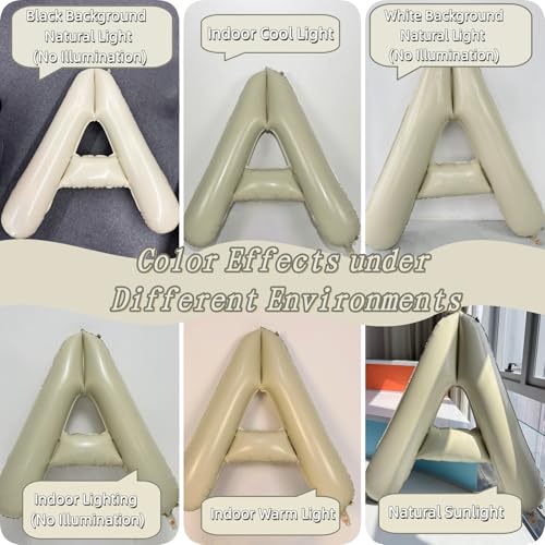 Image of 40 Inch Beige OH BABY Balloon for Baby Shower, Large Cream White Oh Baby Balloons Letters with Ribbon, Neutral Ivory Alphabet Oh Baby Balloon Banner Sign for Gender Reveal Backdrop Party Decorations