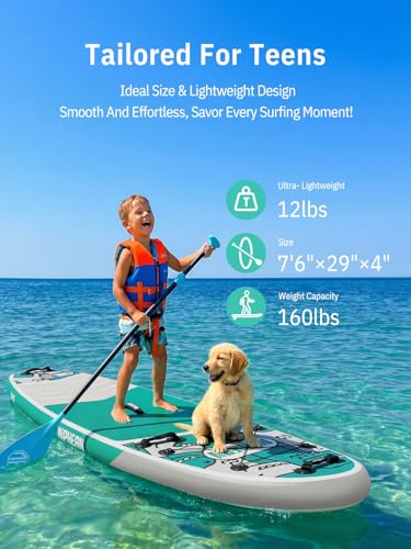 Image of Niphean Inflatable Stand Up Paddle Board with SUP Accessories, Anti-Slip EVA Deck, 10'6'' Inflatable Paddle Boards for Adults & Youth of All Skill Levels