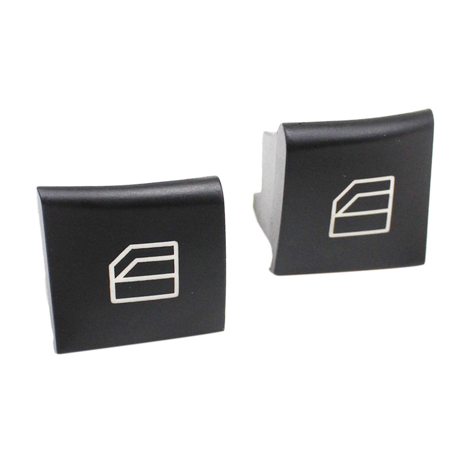 UJEAVETTE 2PCS Driver Window Switch Button Covers for Mercedes Benz Repair Button Caps