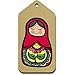 Azeeda 10 x Groß 'Matryoshka Puppe' Hölzerne Tags (TG00091922)