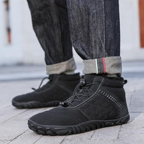 Men's Women's Barefoot Boots Snow Boots Wide Toe Box Zero Drop Barefoot Winter Shoes for Hiking Vindra Flex Technology Minimalist Outdoor Boots 6