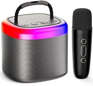 JYX Karaoke Professionale Completo, Altoparlante Karaoke Bluetooth Portatile met 2 Microfoni e Luci Feste per Bambini e Adulti, Regali di Compleanno per Ragazze, Ragazzi e Feste in Famiglia a Casa