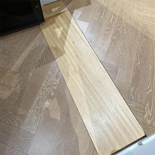 RIDELF Türschwellenrampe Holz Saugroboter Rampe, Bordsteinrampe, Staubsauger Roboter Rampe, Rampe Saugroboter Schwellenrampe, Rampe Türschwelle, Türschwellenrampen Rollstuhlrampe 50x10x2cm Wood