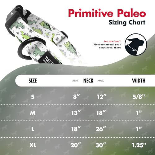 Image of Tuff Pupper Premium Adjustable Dog Collar, Stylish Pattern Collars Designed in USA, Quick Release Buckle, Primitive Paleo Large (1 Inch Wide x 18-26 Inch Neck)