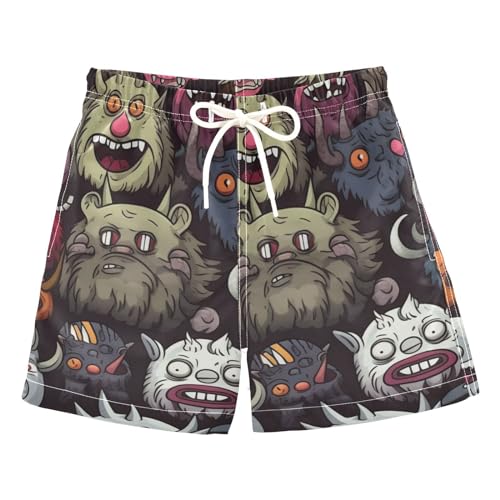 Gothic Evil Spirit Boys Swim Trunks Kids Beach Board Shorts Swimsuit 3-14 Years-2T