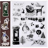 - Tamaño: 15,5 x 20,5 cm. KWELLAM - Buzón de Navidad, diseño de oso de pingüino, conejo, ardilla, transparente para hacer tarjetas, decoración y manualidades