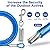 Chuiendi Dog Tie Out Cable and Stake, 3M/9.8FT Dog Tether Training Line with Swivel Hook and Shock Absorbing Spring, Dog Lead for Yard Outdoor and Camping for Small to Medium Pets Up to 120 LBS