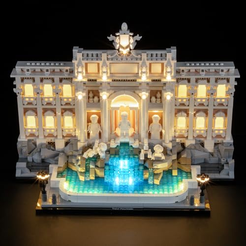 Image of BRIKSMAX Light for Lego Trevi Fountain 21062 - Compatible with Architecture Building Blocks Model - Without Set