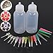 2Pcs Jagua Henna Temporary Tattoo Kit Applicator Bottles with 16 Tips Needles for Henna Tattoo Cone Tattoo Bottle Kits - Qty 2 & 16 Tips