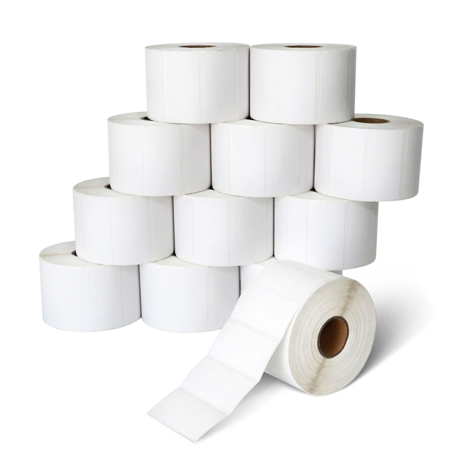 ESSENTIAL 2"x 1" Direct Thermal Barcode Labe, Shipping Labels, Compatible with Zebra & Rollo Label Printer, 1300 Per Roll (12 Rolls)