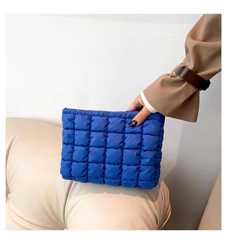 pochette trucchi Borsa da viaggio con pochette trapuntata, grande capacità, con cerniera, borsa da viaggio portatile for donna, verde viaggio(Blauw)