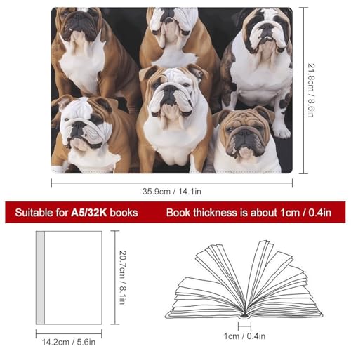 Couverture rechargeable en similicuir bouledogue A5 pour vos plans