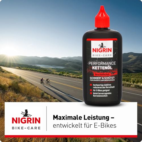 NIGRIN BIKE-CARE E-Bike-Kettenöl, 100 ml Flasche, Fahrradkettenöl, verringert Reibung, macht Fahrradketten leichtläufig – Ansicht 2