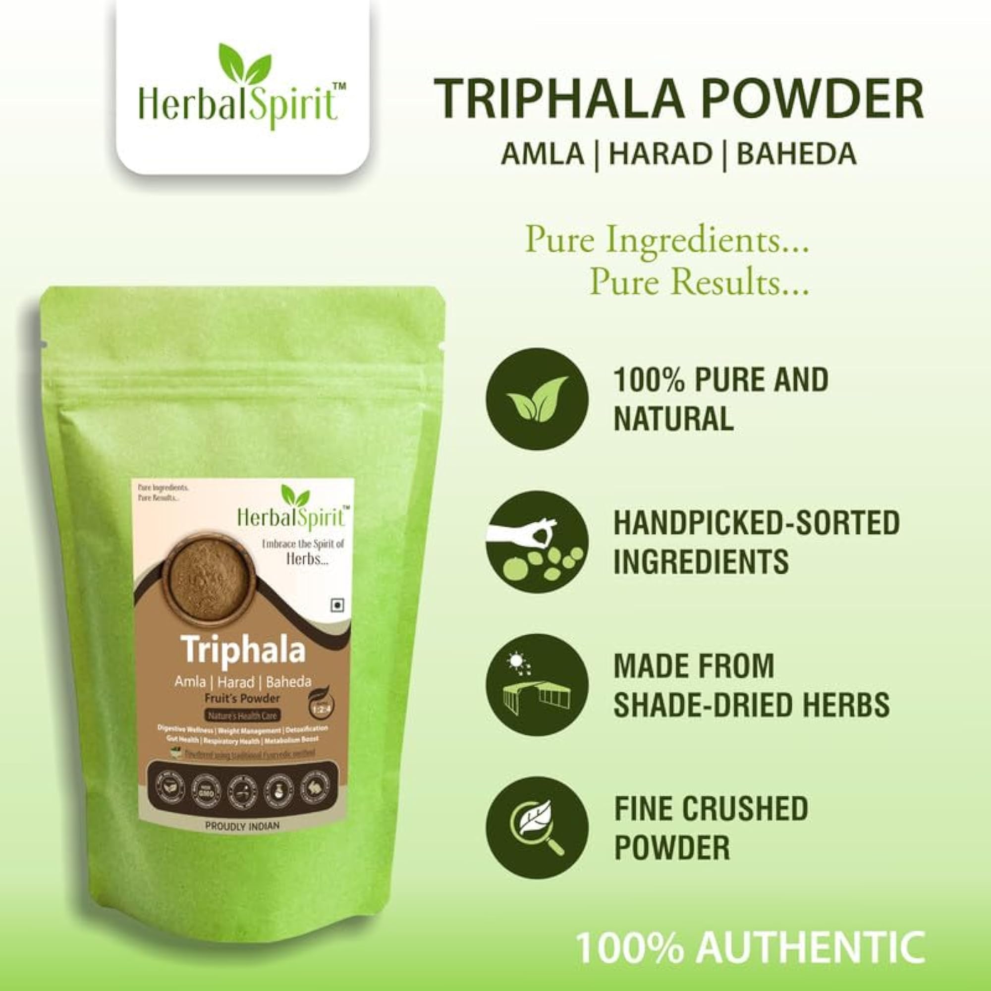 Triphala Powder in 1:2:4 Ratio, 100gm Natural Laxative