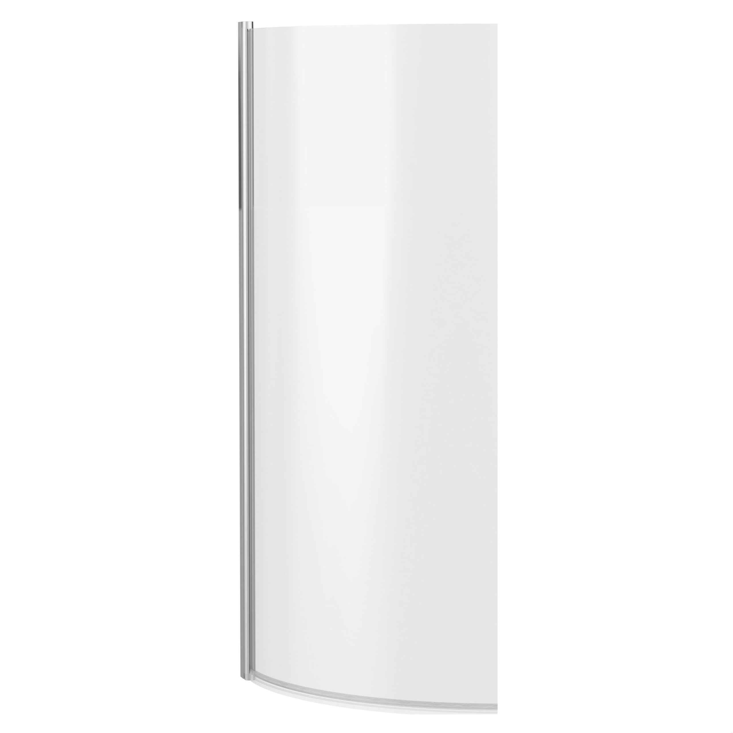 Balterley Silver 715 X 1430Mm P-Shaped Bath Shower Screen, Shower Screens For Baths, 6Mm Chrome Toughened Safety Bath Door Screen, 180° Pivot Reversible Door Screens For P-Shaped Baths (Chrome)