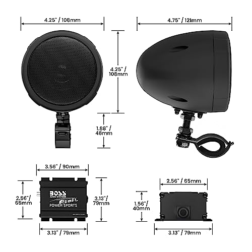 BOSS Audio Systems MCBK470B Speaker & Amp Package