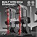 pooboo Multi-Functional Machine Power Cage, 2000LB Squat Rack, LAT-Pull Down System, Dual Pulley Cable Crossover System, Home Gym Workout Machine with Strength Training Attachments (P43)