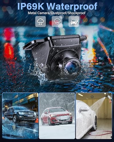 Image of 【360Rotatable】 AHD 720P Backup Camera for Car 170 Wide Angle Rear View Reverse Camera Back Up Camera for Cars Van Truck SUV w Super Night Vision Reverse Line IP69K Waterproof