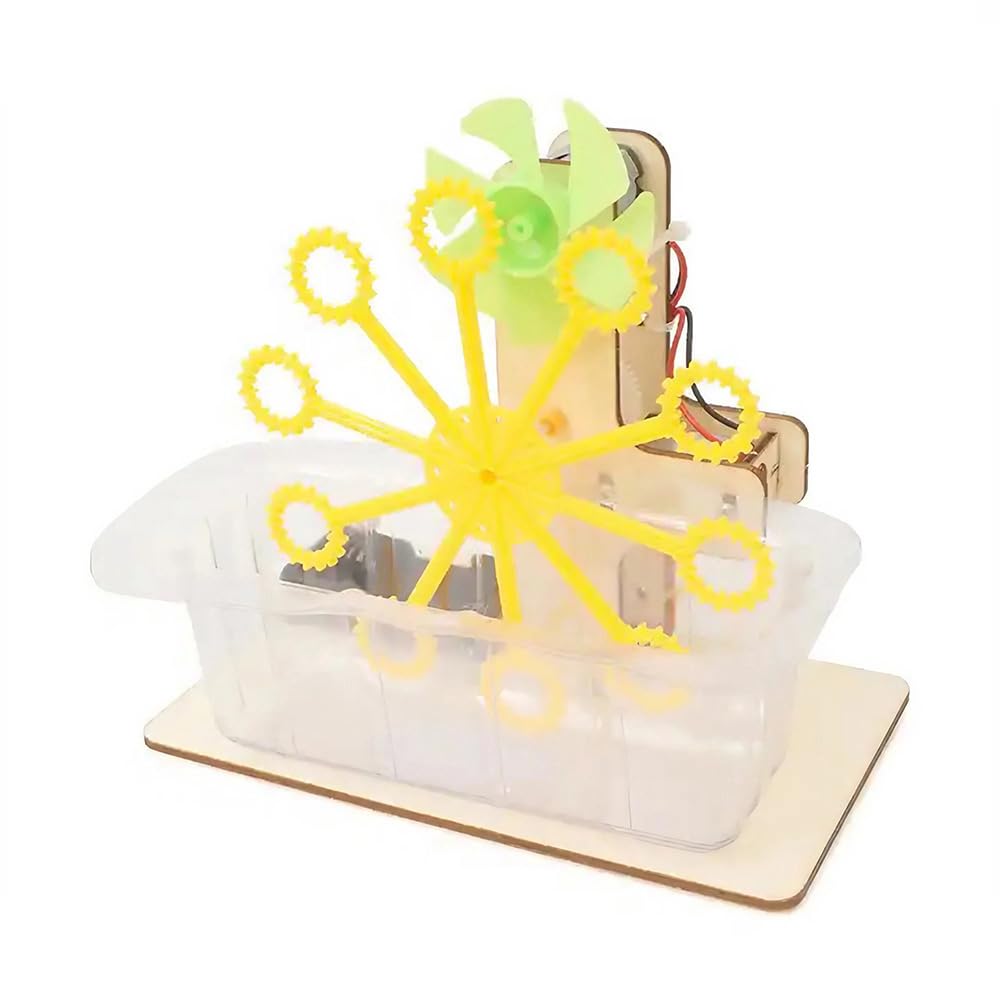 BRAINLE STEM Educational DIY Kit for Children Age 4-6-8-10-12 Wooden Electric Bubble Machine Water Toy - Activity Making Bubbles - Perfect Educational Gift for Kids (B0CPJ1WDRL) Amazon Price History, Amazon Price Tracker