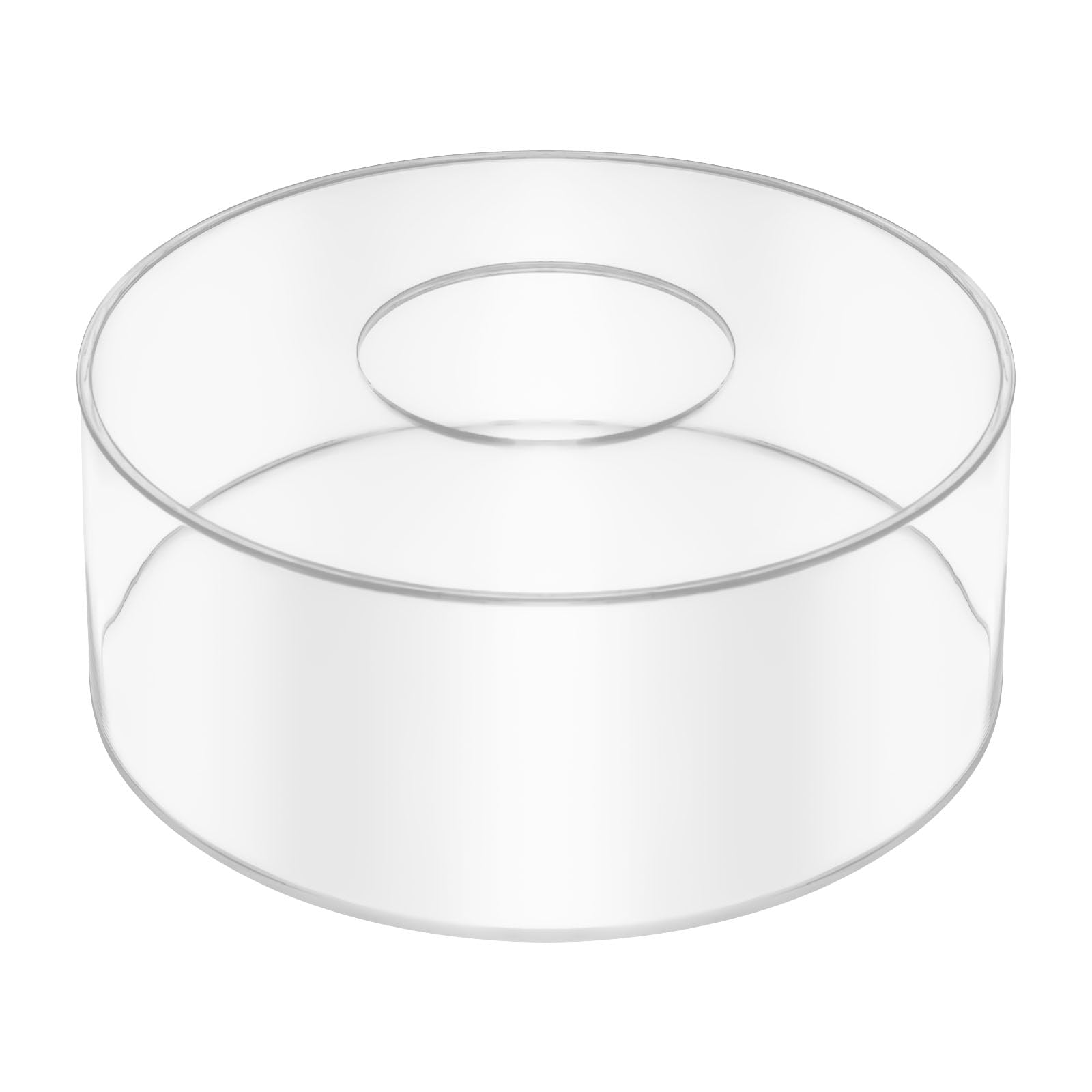 Acryl füllbar Kuchen Stand Runde Zylinder Display Riser Display Box Mittelstück Kuchen- und Dessertständer Clear Acrylic Cake Stand für Hochzeit Geburtstag Party mit LED-Lichtstreifen (6+8+10inch)
