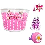 Liyamobu 4pcs Children's Bike Accessories-1 pc Girl's Bicycle Bell with 2 pcs Kids Bike...