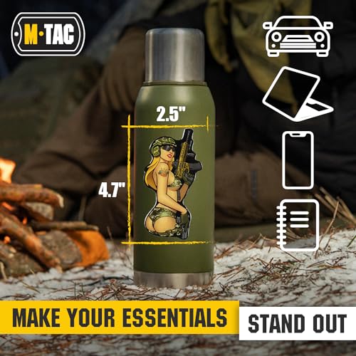 Image of M-Tac Morale Sticker Tactical Girl - 3D Tactical Military Sticker for Laptop, Tablet, Phone, Notebook, Car Bumper, Hard Hat (MM14)