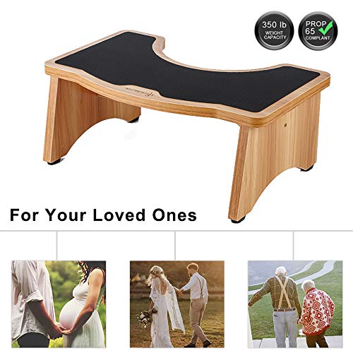 Strongtek Enhanced Squatting Toilet Stool, Extra-Thick Wood, Slip-Resistant Bathroom Potty Stool, Perfect For Kids & Adults, Ready-To-Use, Robust 350 Lbs Capacity, No Assembly Required #TOP4