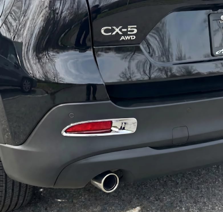 Rear Fog Light Cover Trims for Mazda CX-5 CX5 2026 Car Accessories Carbon Fiber