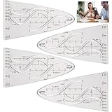 Aililong Set Modelli Parabolici Matematici (4 Pezzi) – Plastica Flessibile, Dimensionalmente Stabile, per Curve Parabola/Cosino/Tangente, Id …