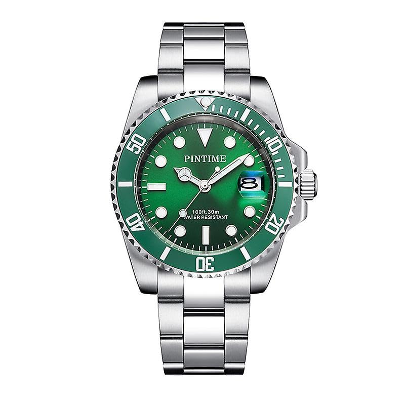 Pintime Top Brand - Reloj de lujo para hombre, resistente al agua, 30 m, reloj deportivo de cuarzo, correa de acero inoxidable, relogio masculino