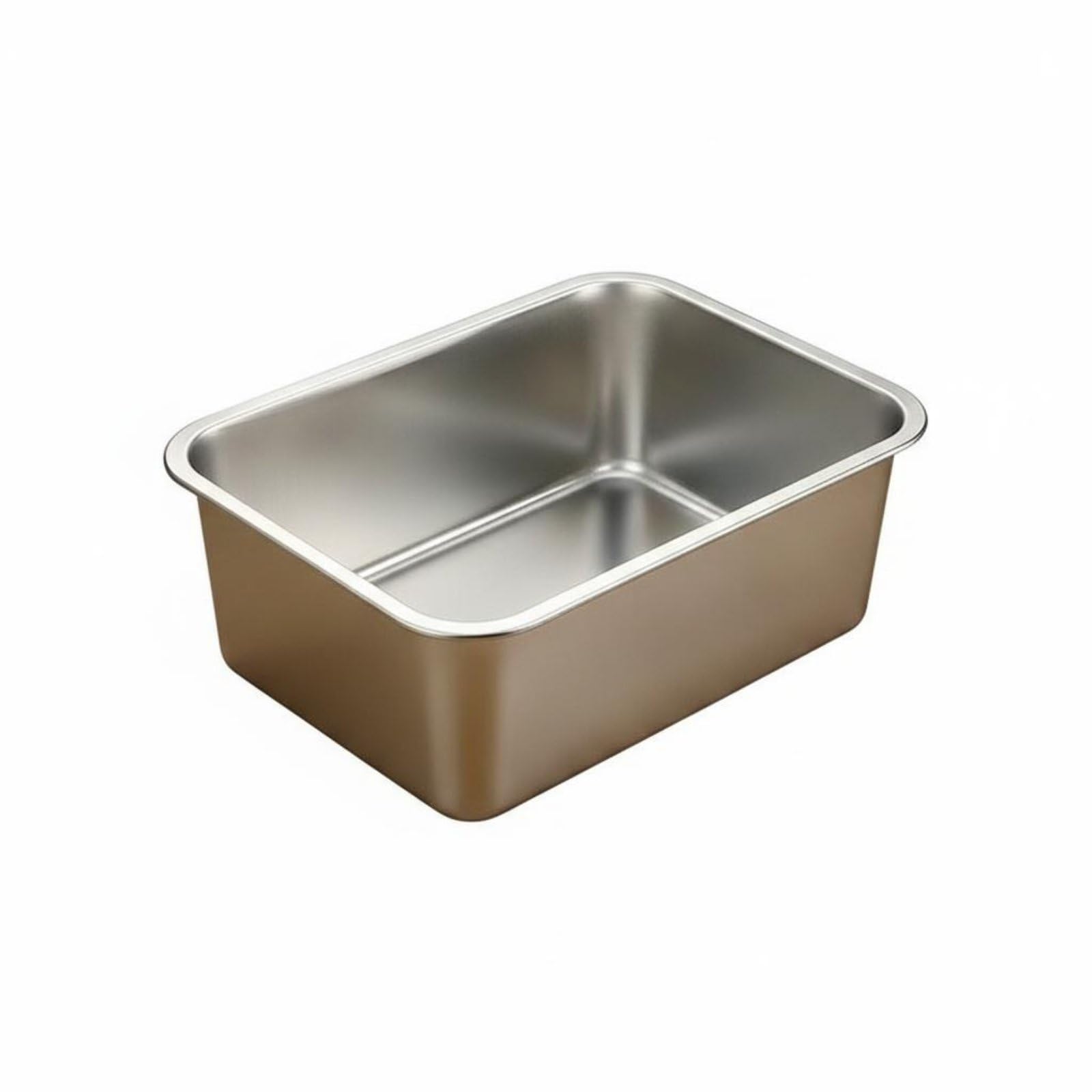 Bandeja Rectangular de Acero Inoxidable Resistente a la Corrosión Bandeja Profunda de Acero Multiusos para Cocina, 45x35x15cm, Lavabo Profundo