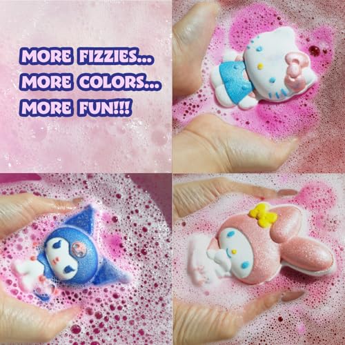 Image of Hello Kitty & Friends Bath Bomb Set, 3-Piece Character Shaped, Berry Scented