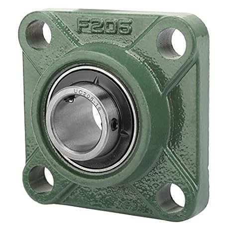 Flange Bearing Housing Bearing Type UCF204 / 205 / 206 / 207 / 208 / 209 / 210 Square Flange Bearing Green for Shaft Self-Alignment Square