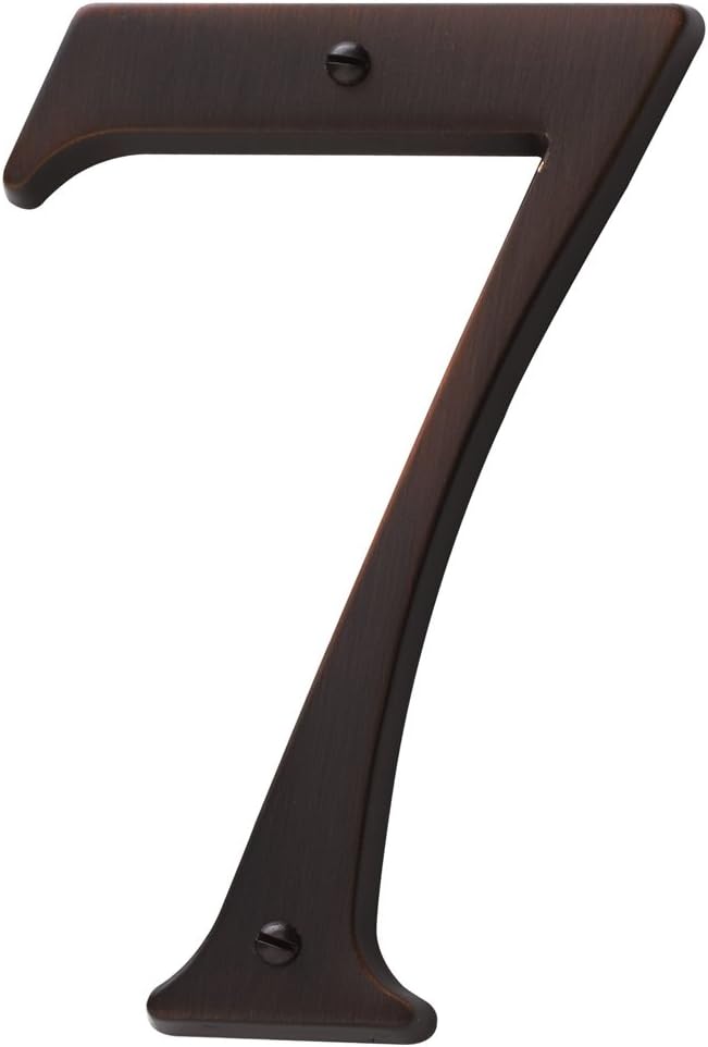 Baldwin Estate 90677.112.CD Solid Brass Traditional House Number Seven in Venetian Bronze, 4.75"