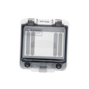 Heyiarbeit 4 Way Distribution Protection Box, IP67 ABS Transparent Cover for Circuit Breaker Indoor/Outdoor on The Wall 3.94" x 3.35" x 1.18"100 x 85 x 30mm