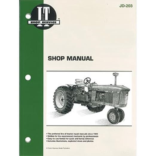 RAParts JD203 Fits John Deere 3010 3020 4000 4010 4020 4320 4520 4620 5010 5020 6030 Manual