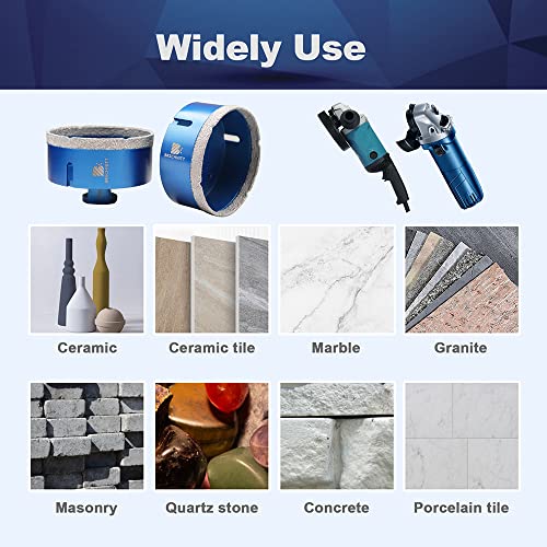 Diamond Drill Bit 90mm,BRSCHNITT 1pc M14 Vacuum Brazed Diamond Tip Drill Bit for Tile Porcelain Stoneware Ceramic Marble Granite Drilling,Suitable For Angle Grinders - Image 4