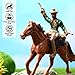 Cowboy Toys Riding Horse ‌Figurine‌s: 4Pcs Cowboy Action Figure Western Rodeo Toys - Plastic Horses Figures with Rider for Kids Toddlers, Model Ranches, Miniature Scenes, Farm World, 4.32x2.75in