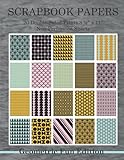Scrapbook Papers 20 Double-Sided Prints 8 1/2” x 11” Sheets Geometric Fun Edition:...