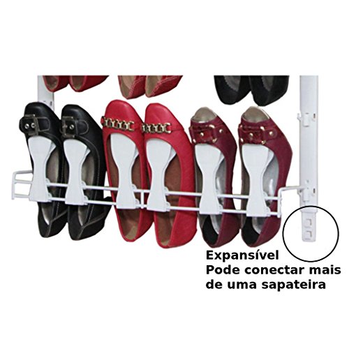 Sapateira de Pendurar na Porta Expansível Para Até 9 Pares de Calçados Aço/Plástico - Metaltru
